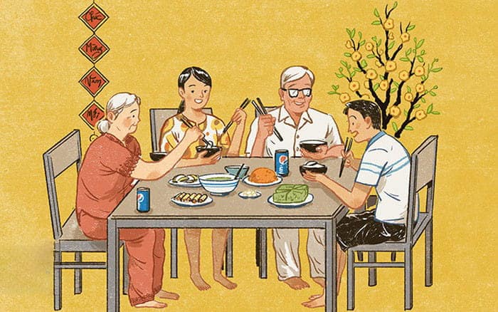 Hình vẽ bữa cơm gia đình ấn tượng 1 Hình vẽ bữa cơm gia đình ấn tượng 1
