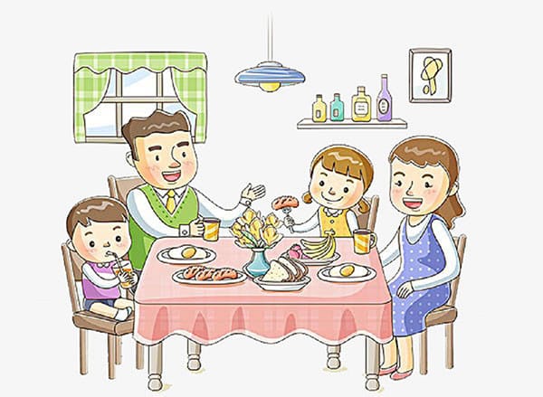 Hình vẽ bữa cơm gia đình ấn tượng 2 Hình vẽ bữa cơm gia đình ấn tượng 2