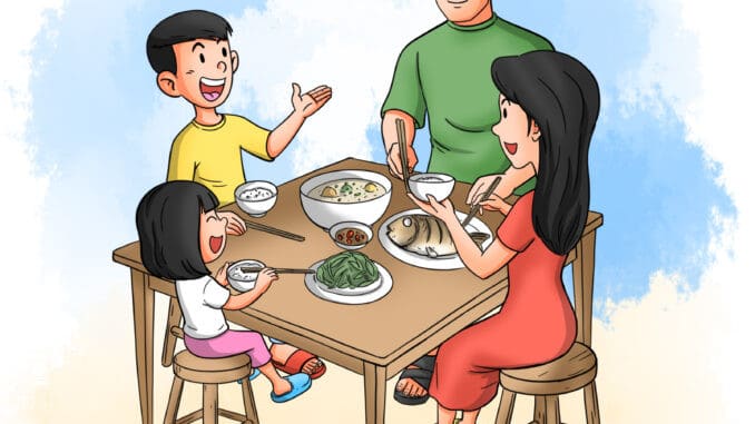 Hình vẽ bữa cơm gia đình ấn tượng 8 Hình vẽ bữa cơm gia đình ấn tượng 8
