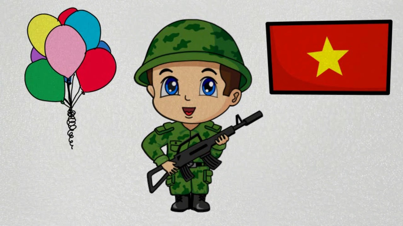 Hĩnh vẽ chibi anh bộ đội đẹp trai Tranh vẽ chú bộ đội đẹp trai cute 4