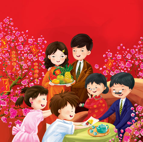 buc-tranh-ve-ve-gia-dinh-hanh-phuc-dam-am Tổng hợp tranh vẽ về gia đình đẹp