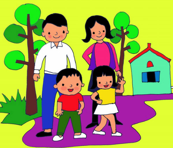 tranh-thieu-nhi-ve-mai-am-gia-dinh tranh gia đình