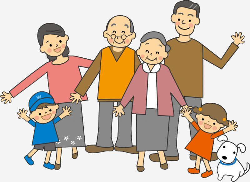 tranh-ve-gia-dinh-cung-voi-ong-ba Những bức tranh về gia đình
