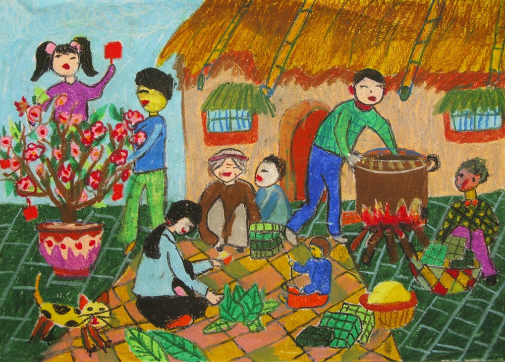 tranh-ve-gia-dinh-doc-dao Những bức tranh về gia đình