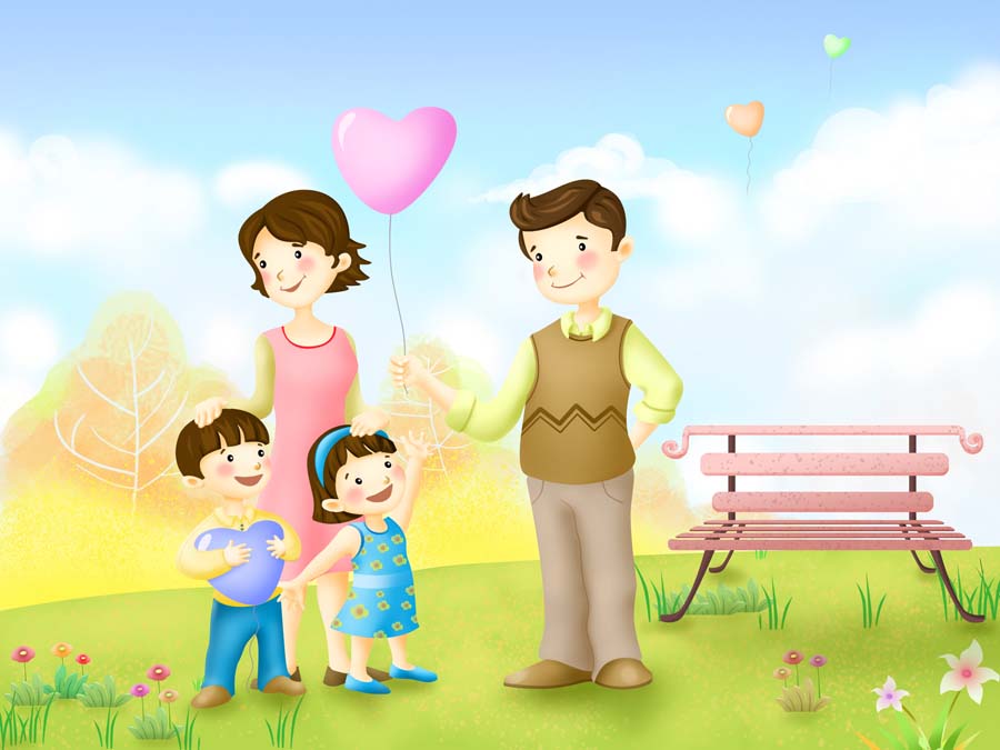 Hình chibi gia đình 4 người cute 5 Hình chibi gia đình 4 người cute 5