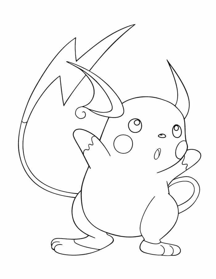 tranh-to-mau-pokemon-raichu-dang-yeu Tranh tô màu pokemon Raichu đáng yêu