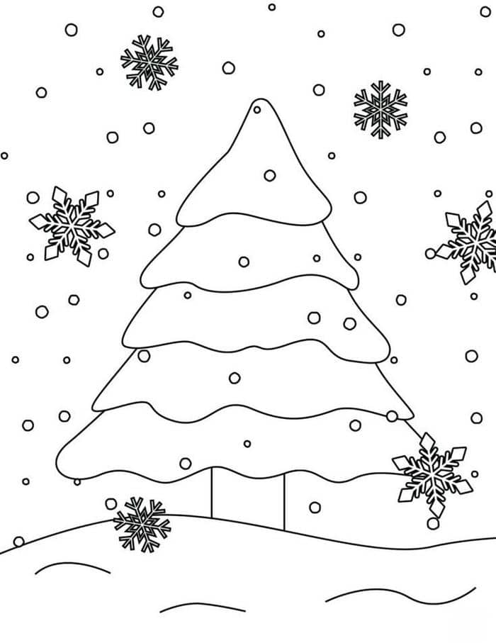 anh-tranh-to-mau-cay-thong-noel-don-gian Ảnh tranh tô màu cây thông noel đơn giản