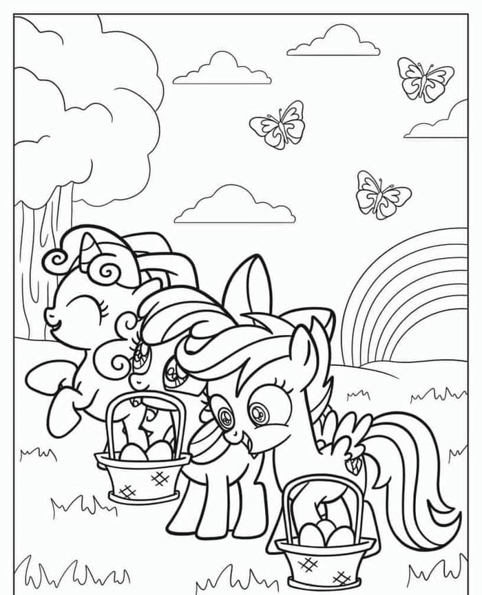 anh-tranh-to-mau-chibi-ngua-pony-sieu-de-thuong Ảnh tranh tô màu chibi ngựa pony siêu dễ thương