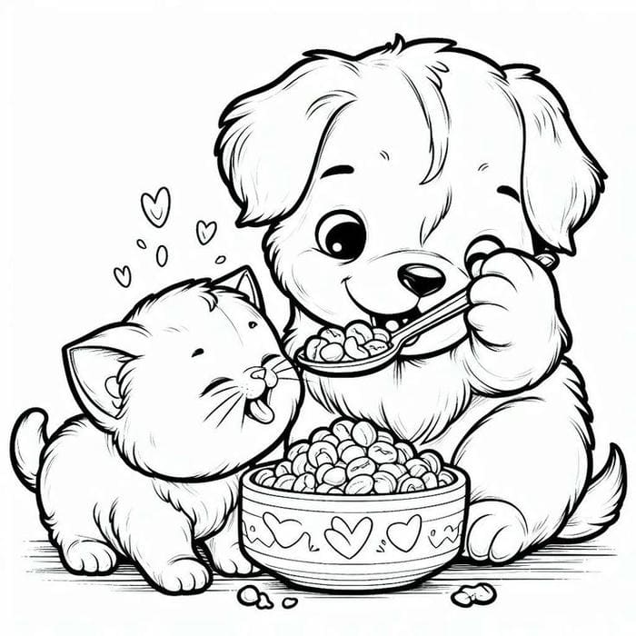 anh-tranh-to-mau-cho-con-va-meo-con-dang-yeu Ảnh tranh tô màu chó con và mèo con đáng yêu