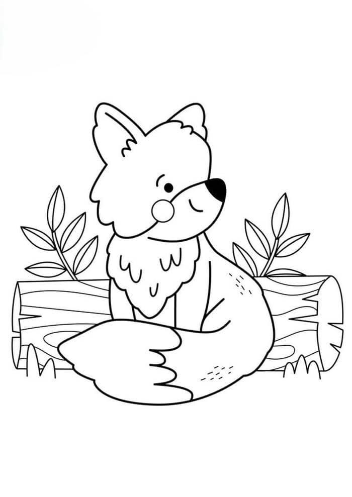 anh-tranh-to-mau-con-cao-don-gian-cute Ảnh tranh tô màu con cáo đơn giản cute