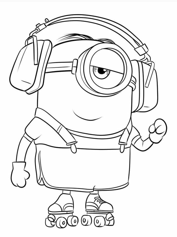 anh-tranh-to-mau-hinh-minion-deo-tai-nghe Ảnh tranh tô màu hình Minion đeo tai nghe