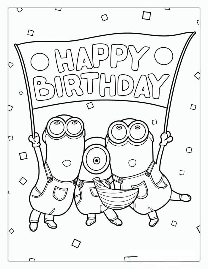 anh-tranh-to-mau-hinh-sinh-nhat-minion Ảnh tranh tô màu hình sinh nhật Minion