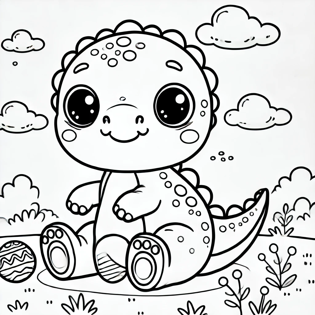 anh-tranh-to-mau-khung-long-sieu-cute Ảnh tranh tô màu khủng long siêu cute