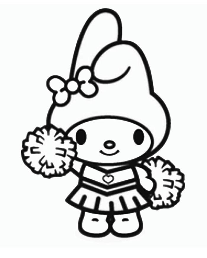 anh-tranh-to-mau-my-melody-trang-phuc-co-vu-sieu-de-thuong Ảnh tranh tô màu My Melody trang phục cổ vũ siêu dễ thương
