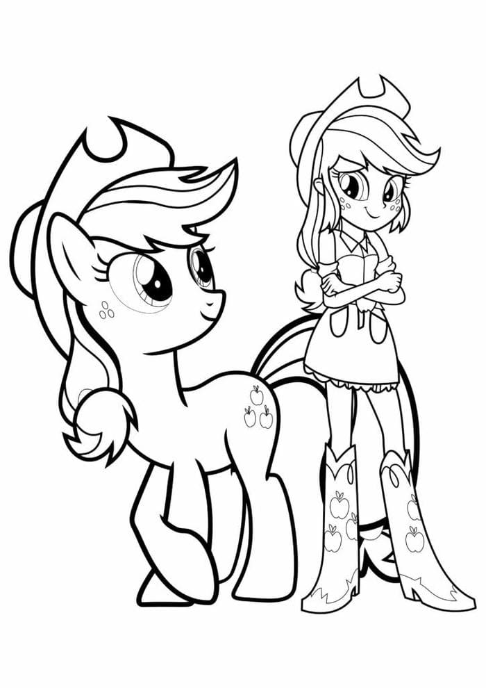 anh-tranh-to-mau-ngua-pony-applejack Ảnh tranh tô màu ngựa pony Applejack