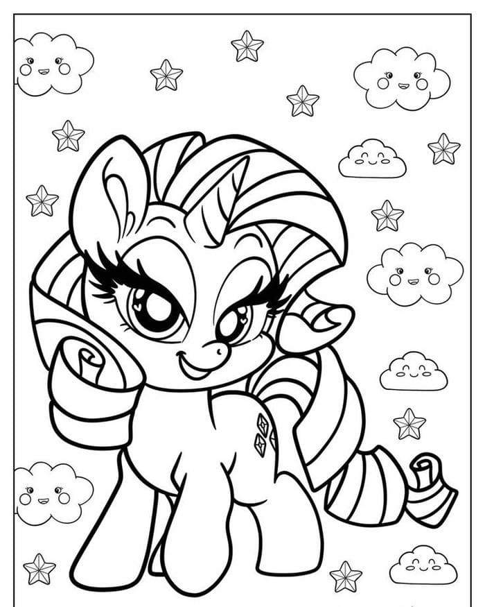 anh-tranh-to-mau-ngua-pony-chibi-sieu-de-thuong Ảnh tranh tô màu ngựa pony chibi siêu dễ thương