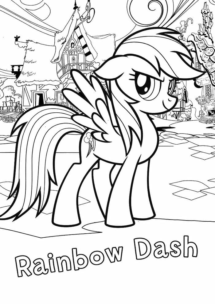 anh-tranh-to-mau-ngua-pony-rainbow Ảnh tranh tô màu ngựa pony Rainbow