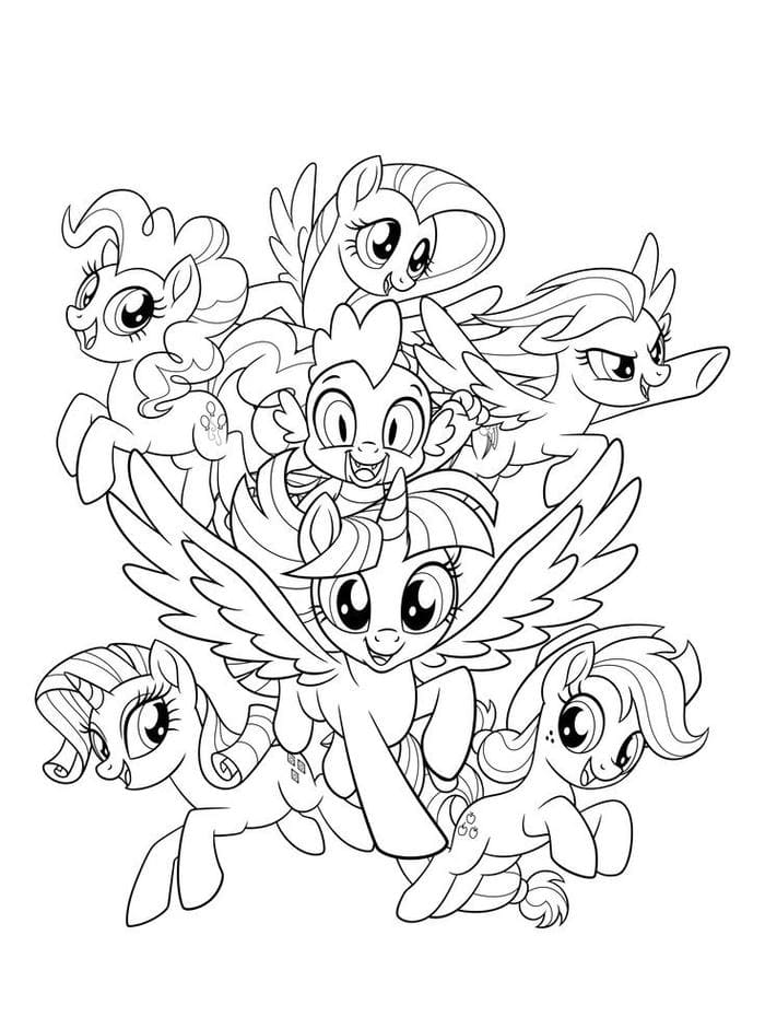 anh-tranh-to-mau-nhung-nguoi-ban-pony Ảnh tranh tô màu những người bạn pony