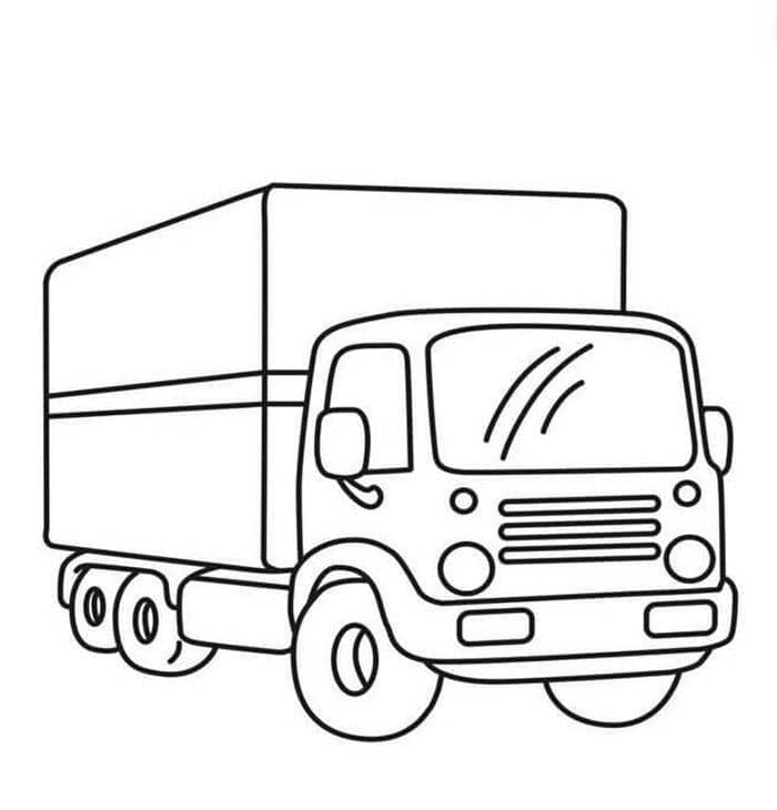 anh-tranh-to-mau-o-to-tai-don-gian Ảnh tranh tô màu ô tô tải đơn giản