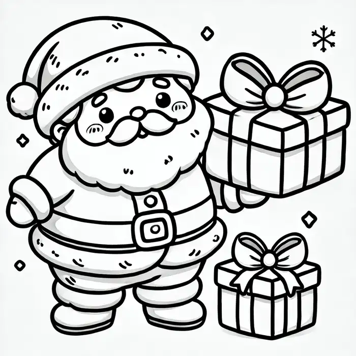 anh-tranh-to-mau-ong-gia-noel-cam-qua-sieu-dang-yeu Ảnh tranh tô màu ông già noel cầm quà siêu đáng yêu