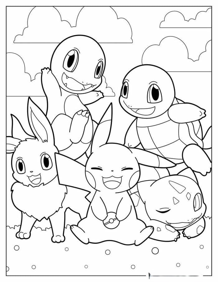 anh-tranh-to-mau-pikachu-cung-nhung-nguoi-ban Ảnh tranh tô màu Pikachu cùng những người bạn