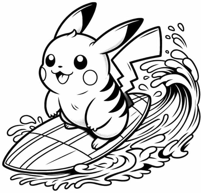 anh-tranh-to-mau-pikachu-luot-song-sieu-dang-yeu Ảnh tranh tô màu Pikachu lướt sóng siêu đáng yêu