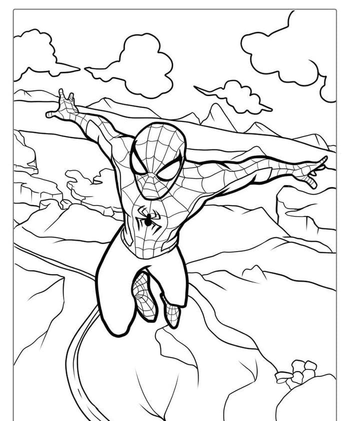anh-tranh-to-mau-spiderman-sieu-ngau Ảnh tranh tô màu Spiderman siêu ngầu