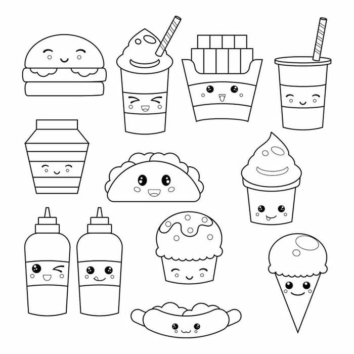 anh-tranh-to-mau-sticker-do-an-dang-yeu-cho-be Ảnh tranh tô màu sticker đồ ăn đáng yêu cho bé
