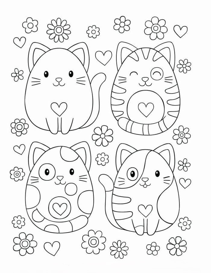 anh-tranh-to-mau-sticker-hinh-meo-cute-cho-be Ảnh tranh tô màu sticker hình mèo cute cho bé