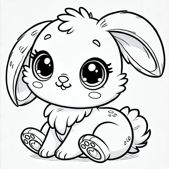 anh-tranh-to-mau-tho-con-chibi-sieu-de-thuong-cho-be Ảnh tranh tô màu thỏ con chibi siêu dễ thương cho bé