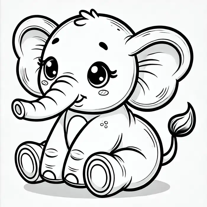 anh-tranh-to-mau-voi-con-dang-yeu-cho-be Ảnh tranh tô màu voi con đáng yêu cho bé