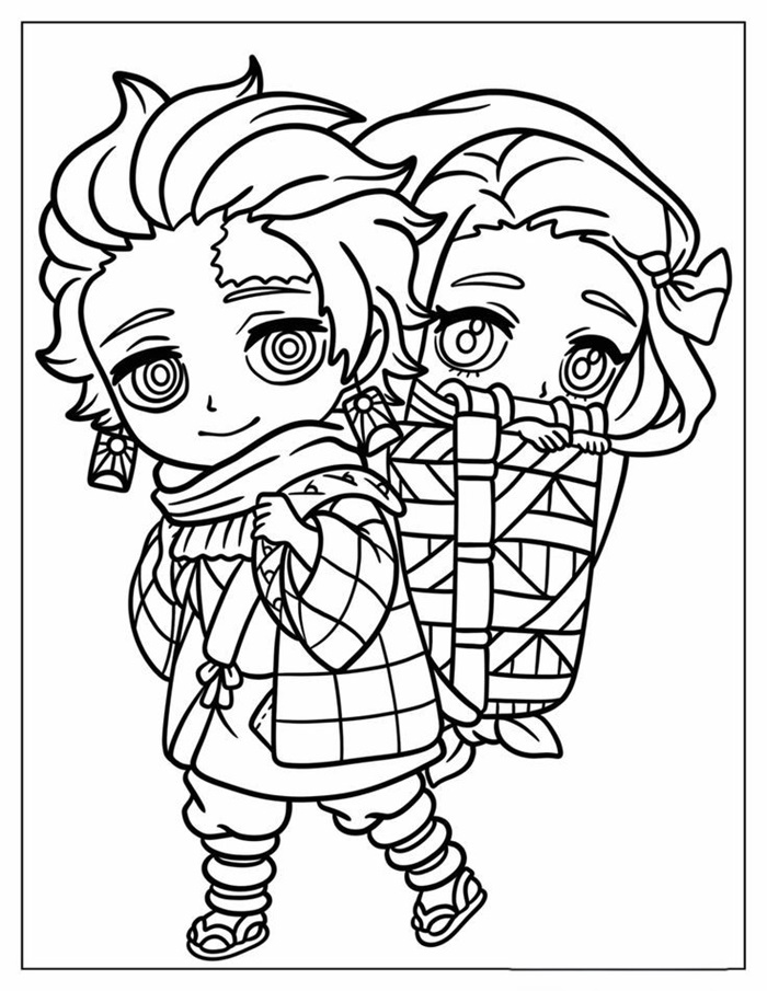 hinh-anh-tranh-to-mau-chibi-tanjiro-va-nezuko-sieu-dang-yeu Hình ảnh tranh tô màu chibi Tanjiro và Nezuko siêu đáng yêu
