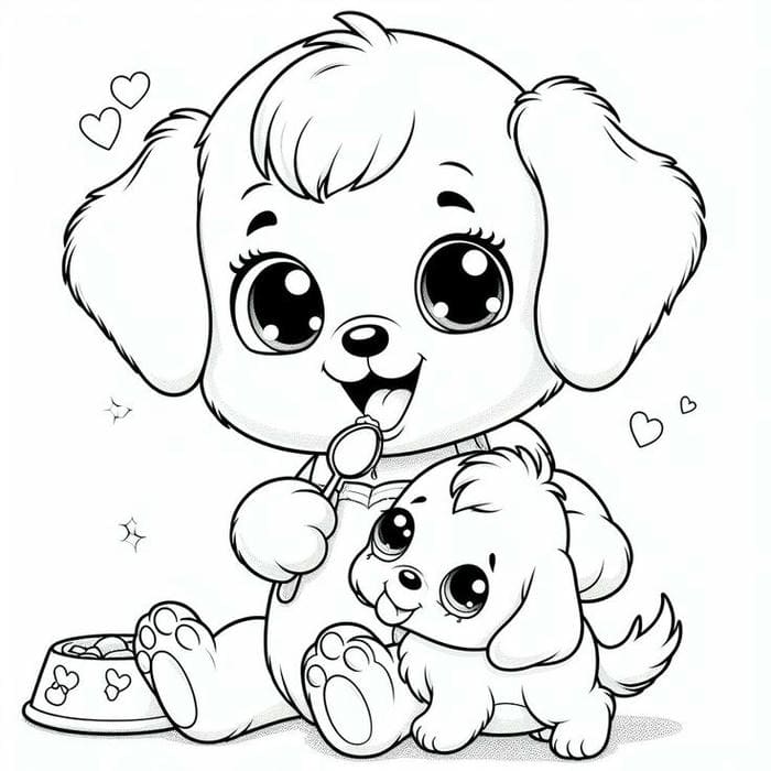 hinh-anh-tranh-to-mau-cho-nho-ngoan-ngoan-dang-yeu Hình ảnh tranh tô màu chó nhỏ ngoan ngoãn đáng yêu