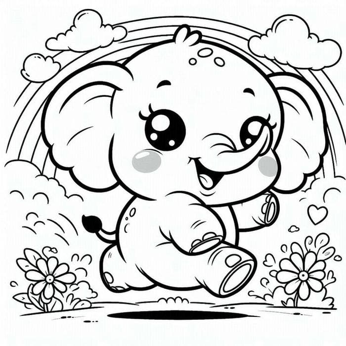 hinh-anh-tranh-to-mau-voi-con-chibi-dang-yeu Hình ảnh tranh tô màu voi con chibi đáng yêu