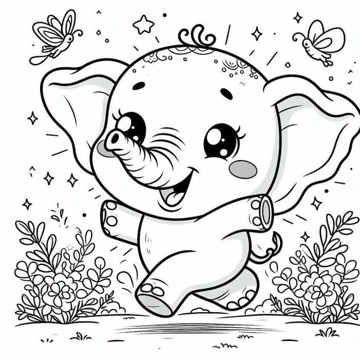 hinh-anh-tranh-to-mau-voi-con-tinh-nghich-dang-yeu Hình ảnh tranh tô màu voi con tinh nghịch đáng yêu