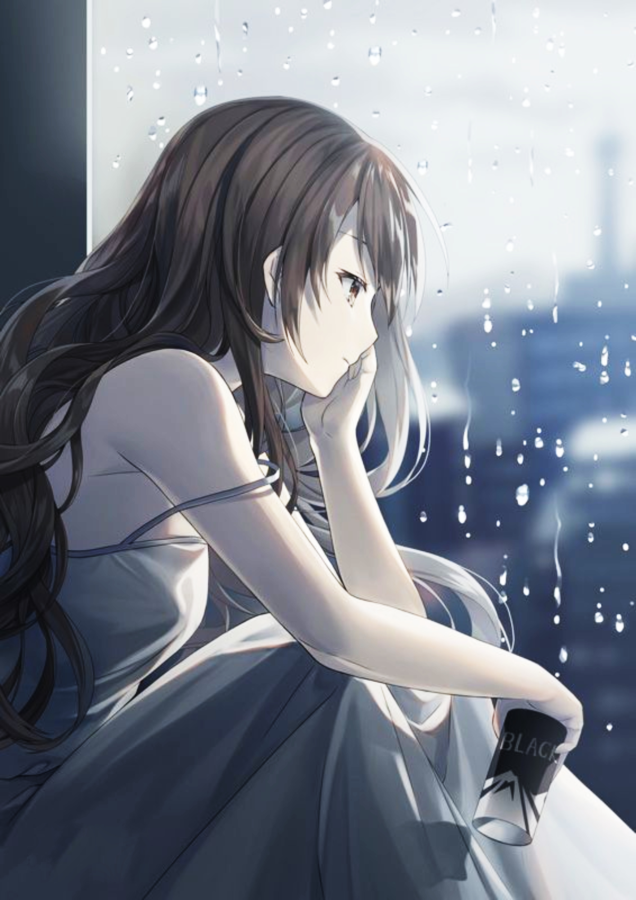 hinh ve co gai buon don gian 43 hinh ve co gai buon don gian 43
