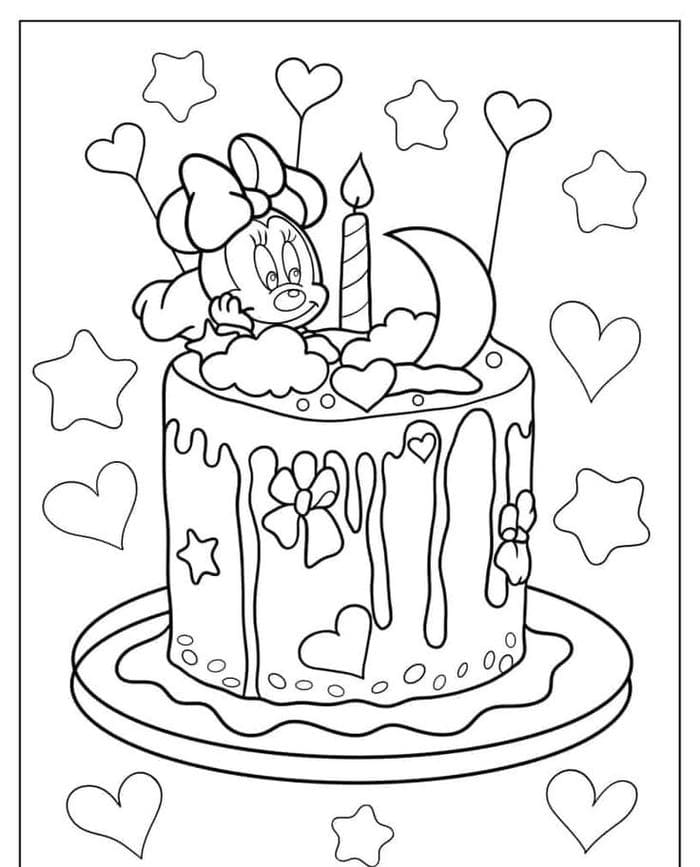 tranh-to-mau-banh-sinh-nhat-hinh-chuot-minnie Tranh tô màu bánh sinh nhật hình chuột Minnie