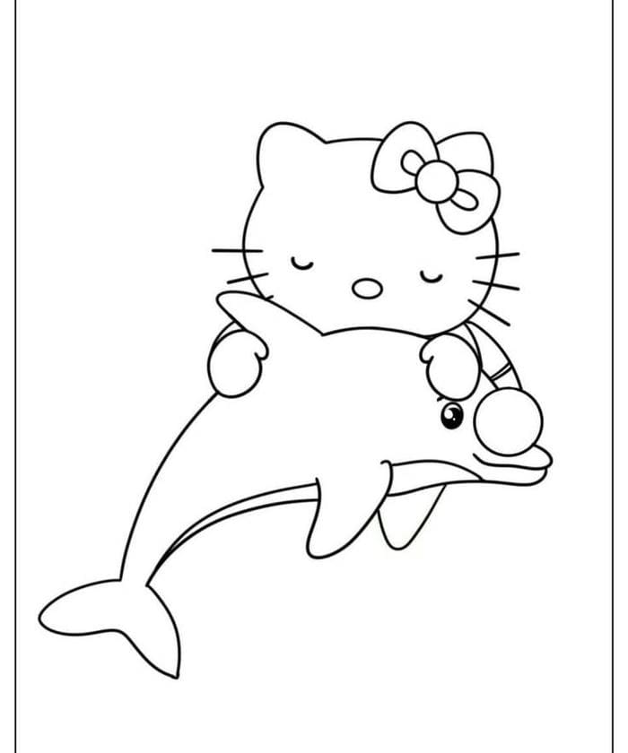 tranh-to-mau-ca-heo-cung-meo-kitty Tranh tô màu cá heo cùng mèo Kitty