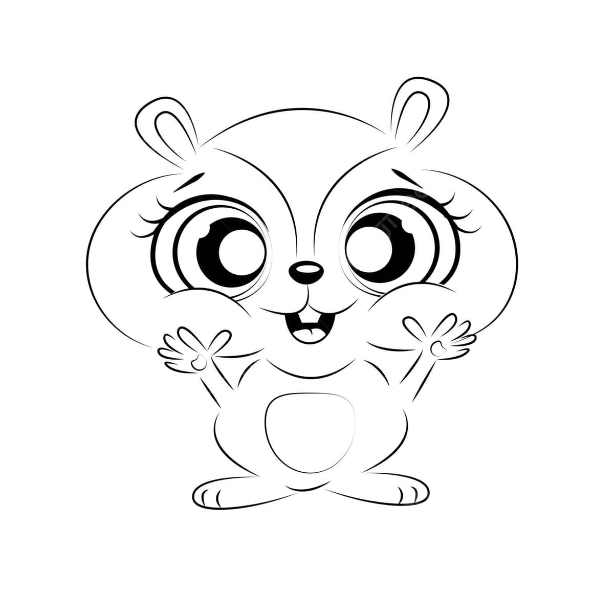 tranh to mau chuot hamster 1 tranh tô màu con chuột hamster 1