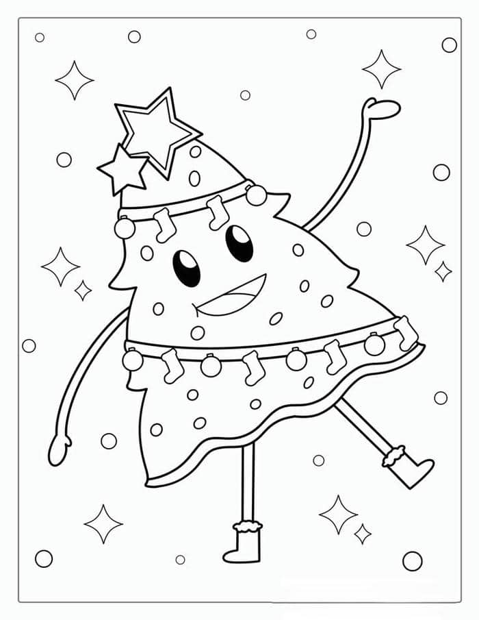 tranh-to-mau-don-gian-hinh-cay-thong-noel-cho-be Tranh tô màu đơn giản hình cây thông noel cho bé
