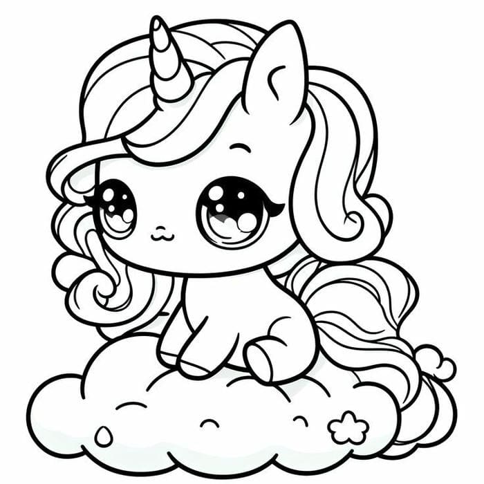 tranh-to-mau-hinh-ky-lan-ngoi-tren-dam-may-sieu-cute-1 Tranh tô màu hình kỳ lân ngồi trên đám mây siêu cute