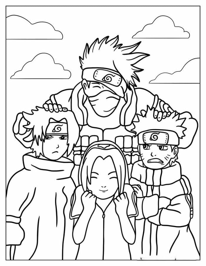tranh-to-mau-hinh-naruto-va-nhung-nguoi-ban Tranh tô màu hình Naruto và những người bạn