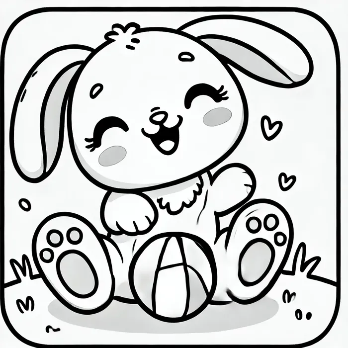 tranh-to-mau-hinh-tho-con-cute Tranh tô màu hình thỏ con cute