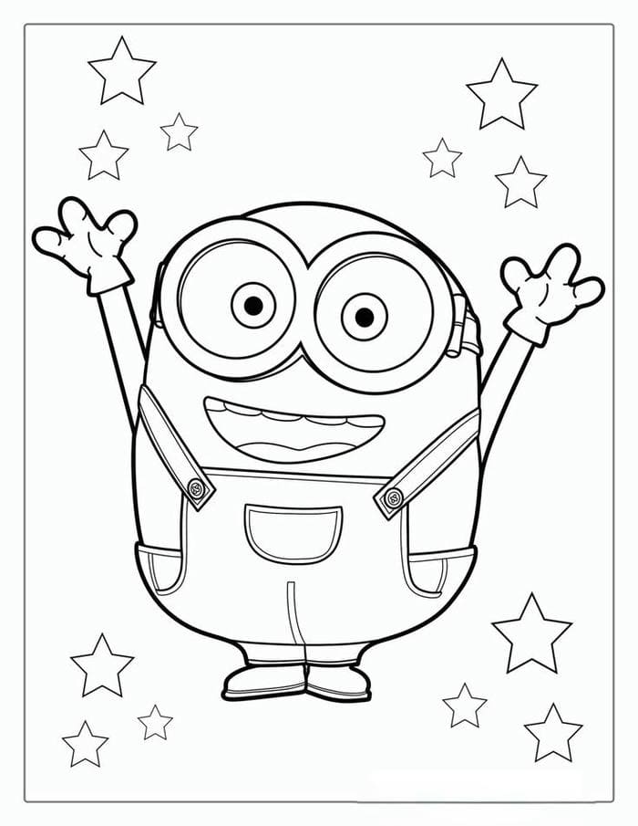 tranh-to-mau-minion-cho-be Tranh tô màu Minion cho bé