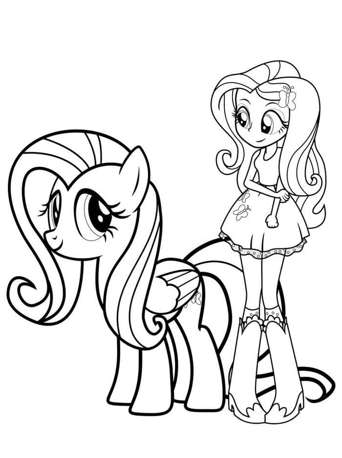 tranh-to-mau-ngua-pony-fluttershy Tranh tô màu ngựa pony Fluttershy