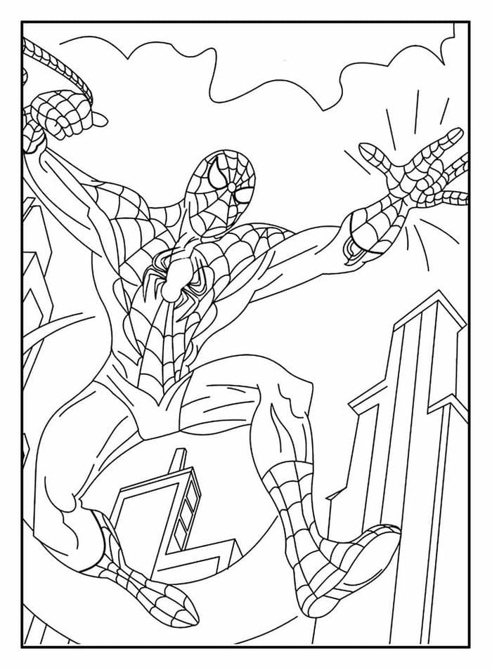 tranh-to-mau-spiderman Tranh tô màu Spiderman