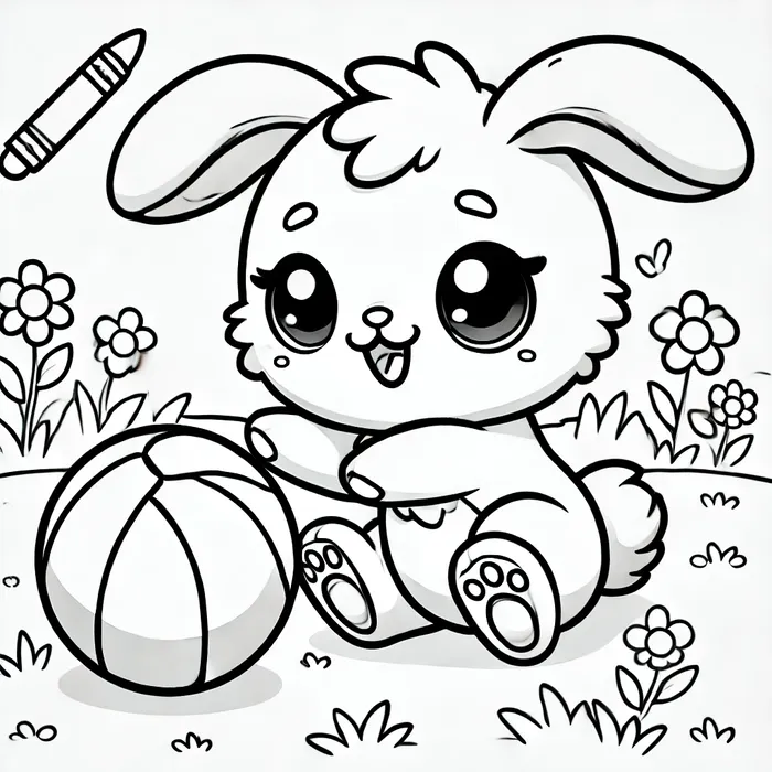 tranh-to-mau-tho-chibi-choi-the-thao-dang-yeu-cho-be-1 Tranh tô màu thỏ chibi chơi thể thao đáng yêu cho bé