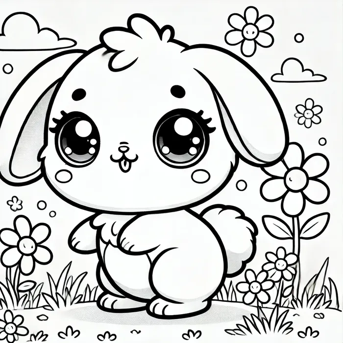 tranh-to-mau-tho-chibi-dang-yeu Tranh tô màu thỏ chibi đáng yêu